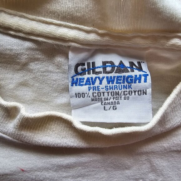 Butt Naked Motorcycle T-Shirt L Large Gildan Heavyweight Pre-Shrunk Cotton White - Picture 3 of 7